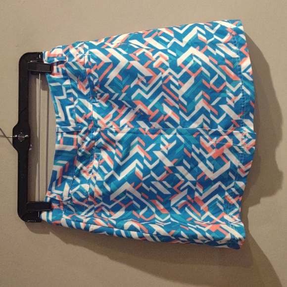 Slazenger Women's 4‎ Blue and Pink Geometric Golf Skort - Picture 3 of 5